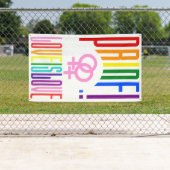 LGBT Pride regenboogvlag Kleuren Lesbische koppel Spandoek (Insitu)