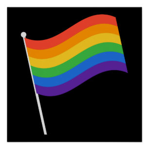 LGBT+pride. Regenboogvlag Poster