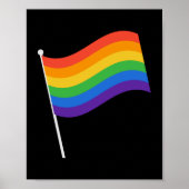 LGBT+pride. Regenboogvlag Poster (Voorkant)