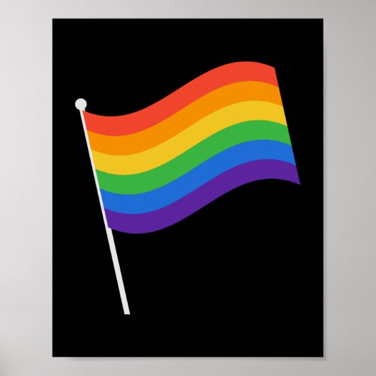 LGBT+pride. Regenboogvlag Poster (Voorkant)