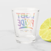 LGBT Pride Regenboortypografie Shot Glas (Achterkant)