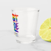 LGBT Pride Regenboortypografie Shot Glas (Rechts)