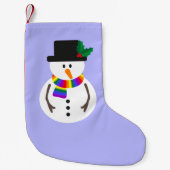 LGBT+ Pride Snowman Stocking Kleine Kerstsok (Voorkant)