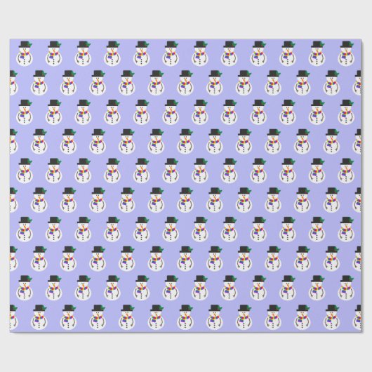 LGBT+ Pride Snowman Wrapping Paper Cadeaupapier (Vlak)