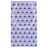 LGBT+ Pride Snowmen Pattern Gift Bag Klein Cadeauzakje (Achterkant)