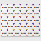 LGBT pride stars and hearts Wrapping Paper Cadeaupapier (Vlak)