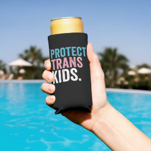 LGBT Pride Steun Bescherm Trans Kinderen Vintage Seltzer Blikjeskoeler