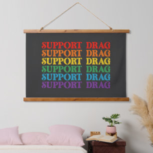 LGBT Pride Steun Drag Is Geen Misdaad Hangend Wandkleed