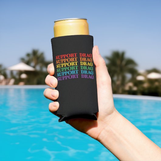 LGBT Pride Steun Drag Is Geen Misdaad Seltzer Blikjeskoeler (Insitu Zwembad)