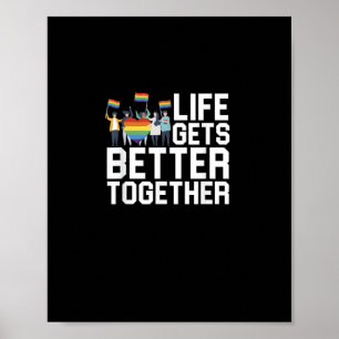 LGBT Pride Steun Leven Wordt Beter Samen Inclusief Poster