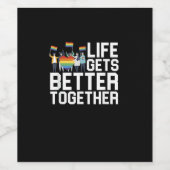 LGBT Pride Steun Leven Wordt Beter Samen Inclusief Wijn Etiket (Enkel label)