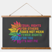 LGBT Pride Sunflower Gelijke rechten voor anderen Hangend Wandkleed (Voorkant)