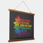 LGBT Pride Sunflower Gelijke rechten voor anderen Hangend Wandkleed (Gebogen)
