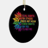 LGBT Pride Sunflower Gelijke rechten voor anderen Keramisch Ornament (Rechts)