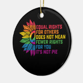 LGBT Pride Sunflower Gelijke rechten voor anderen Keramisch Ornament (Links)