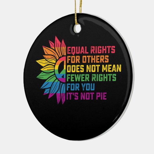 LGBT Pride Sunflower Gelijke rechten voor anderen Keramisch Ornament (Links)