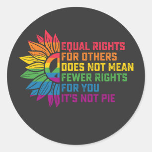 LGBT Pride Sunflower Gelijke rechten voor anderen Ronde Sticker