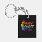 LGBT Pride Sunflower Gelijke rechten voor anderen Sleutelhanger (Voorkant Links)