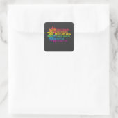 LGBT Pride Sunflower Gelijke rechten voor anderen Vierkante Sticker (Tas)
