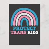 LGBT Pride Support beschermt trans-Kinder Uitnodiging Briefkaart (Voorkant)