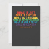 LGBT Pride Support Drag is geen misdaad Kaart (Voorkant)