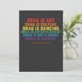 LGBT Pride Support Drag is geen misdaad Kaart (Staand voorkant)