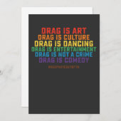 LGBT Pride Support Drag is geen misdaad Kaart (Voorkant / Achterkant)