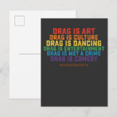 LGBT Pride Support Drag is geen misdaad Uitnodiging Briefkaart (Voorkant / Achterkant)