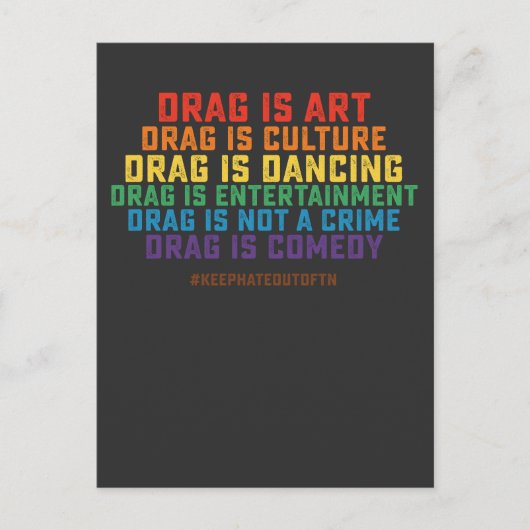 LGBT Pride Support Drag is geen misdaad Uitnodiging Briefkaart (Voorkant)