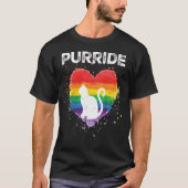 Lgbt Pride T-Shirt - Gay Cat Purride (Voorkant)