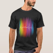 Lgbt Pride T-Shirt - Regenboogpuls (Voorkant)