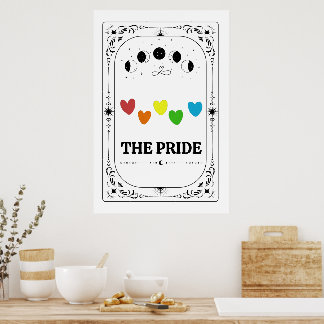LGBT Pride Tarot Gay Trans Queer Regenboog Astrolo Poster