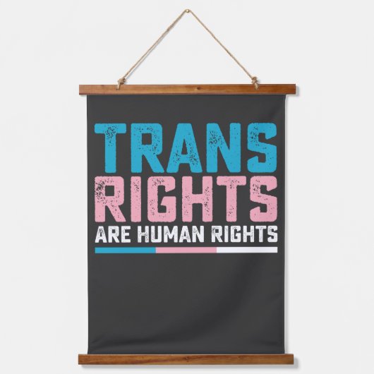 LGBT Pride Trans Rights zijn mensenrechten Hangend Wandkleed (Voorkant)