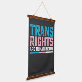LGBT Pride Trans Rights zijn mensenrechten Hangend Wandkleed (Gebogen)