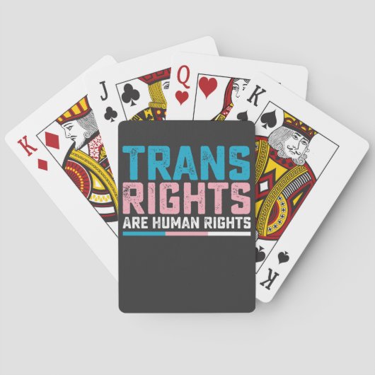 LGBT Pride Trans Rights zijn mensenrechten Pokerkaarten (Achterkant)
