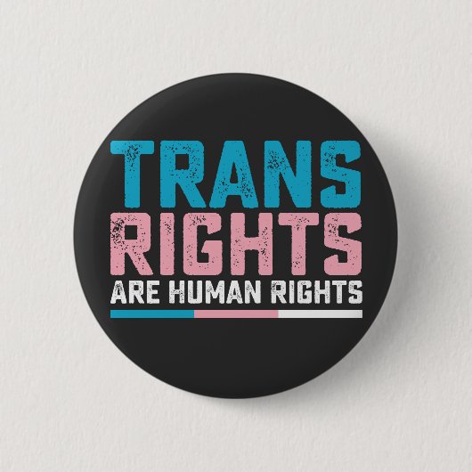LGBT Pride Trans Rights zijn mensenrechten Ronde Button 5,7 Cm (Voorkant)