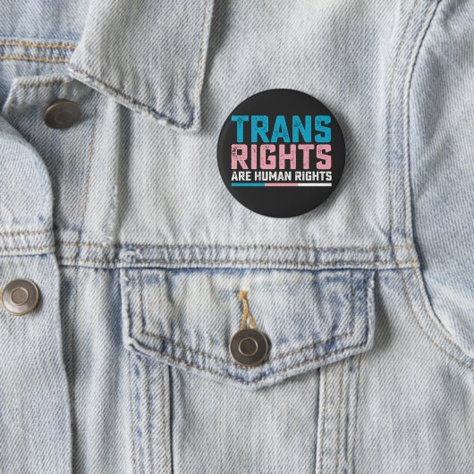 LGBT Pride Trans Rights zijn mensenrechten Ronde Button 5,7 Cm (In situ)