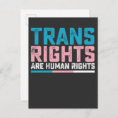 LGBT Pride Trans Rights zijn mensenrechten Uitnodiging Briefkaart (Voorkant / Achterkant)