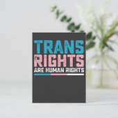 LGBT Pride Trans Rights zijn mensenrechten Uitnodiging Briefkaart (Staand voorkant)