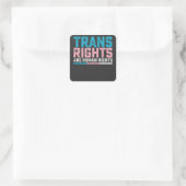 LGBT Pride Trans Rights zijn mensenrechten Vierkante Sticker (Tas)