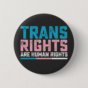 LGBT Pride Transrechten zijn Mensenrechten Ronde Button 5,7 Cm