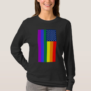 LGBT Pride vlag Amerikaanse vlag met sterren Sandy T-shirt