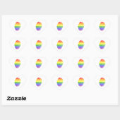 LGBT Pride vlag Hart Sticker (Vel)