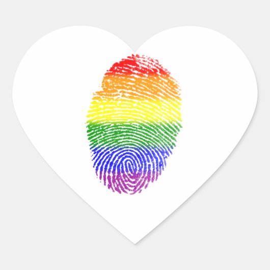 LGBT Pride vlag Hart Sticker (Voorkant)