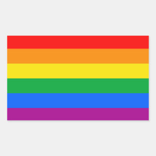 LGBT Pride-vlag / Regenboogvlag Rechthoekige Sticker