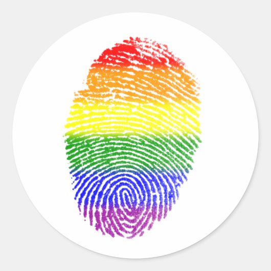 LGBT Pride vlag Ronde Sticker (Voorkant)