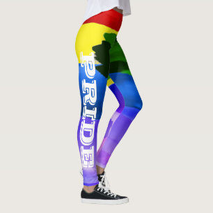 LGBT Pride Waterverf Brush Strokes Rainbow Leggings