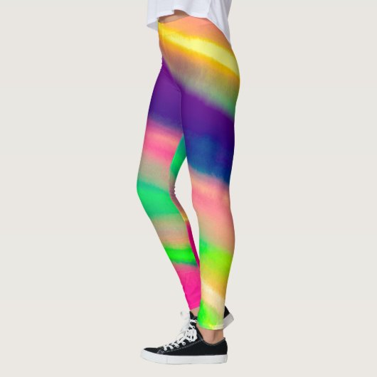 LGBT Pride Waterverf Rainbow Leggings (Links)