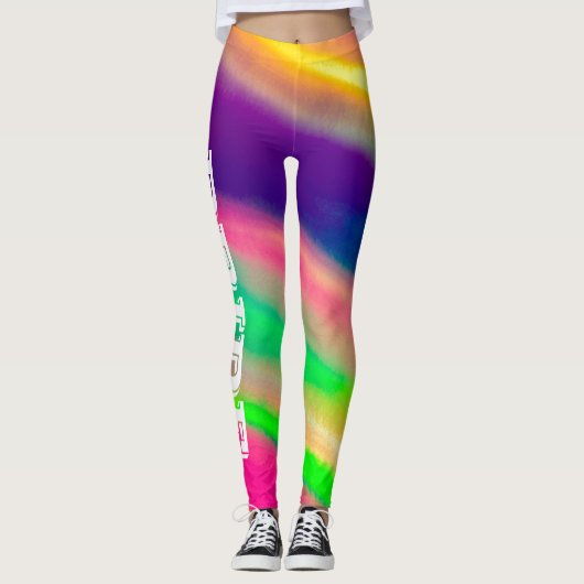 LGBT Pride Waterverf Rainbow Leggings (Voorkant)