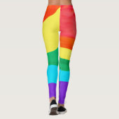 LGBT Pride Waterverf Regenboogvlag Leggings (Achterkant)
